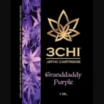 3Chi Delta 8 THC Vape Cartridge with Botanical Derived Terpenes - Granddaddy Purple