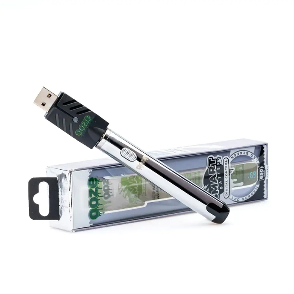 Ooze-Smart-Battery-Vape-Pen-Cosmic-Chrome-combo.webp Ooze Smart Battery Vape Pen - Cosmic Chrome - Image 1